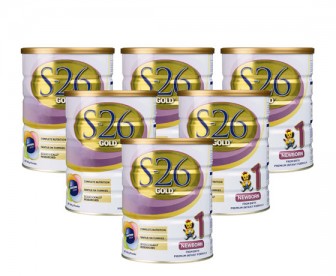 【新西兰直邮包邮】Wyeth 惠氏 S26金装奶粉1段 900克x6罐/箱（0-6个月适用）【奶粉订单收件人身份证必需上传】